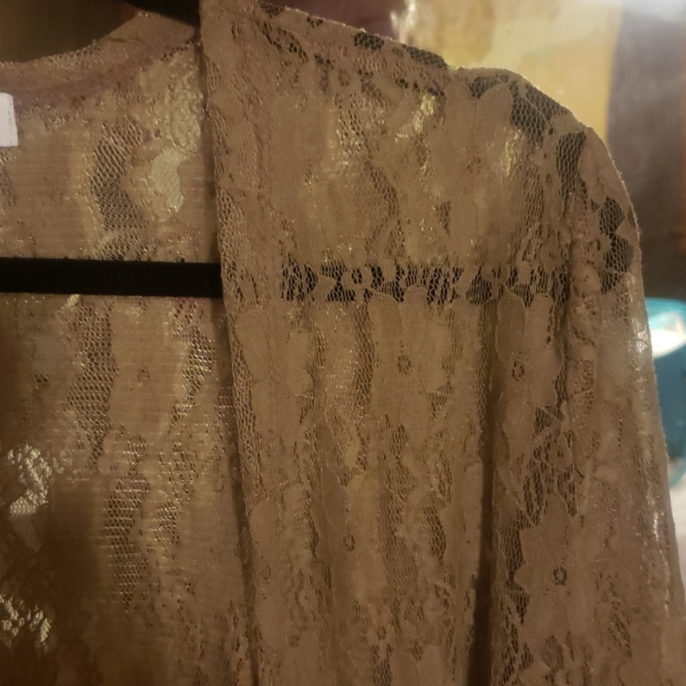 Lularoe beige lace Sarah NWT